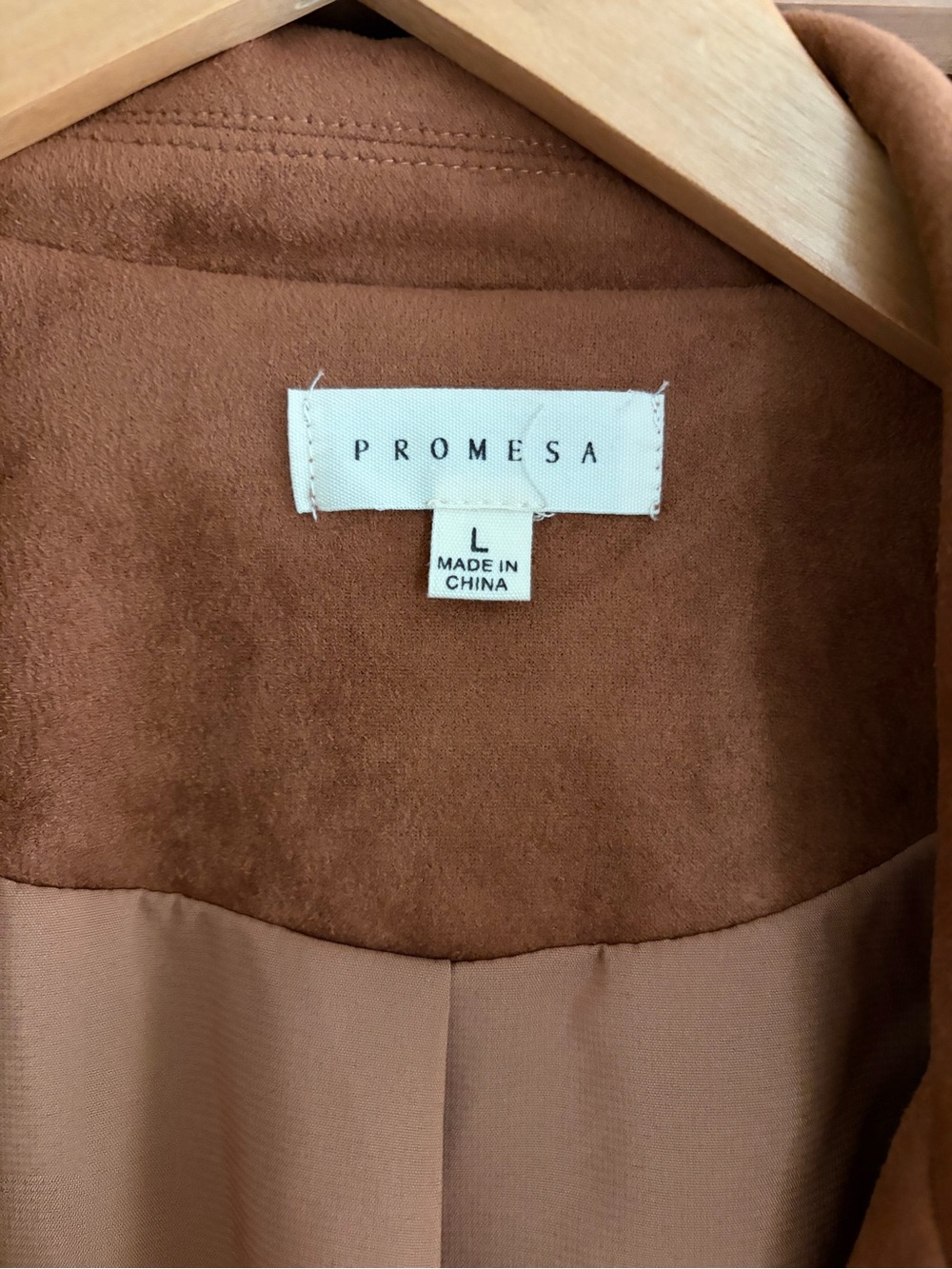 Promesa Suede Moto Jacket in Camel - Picture 3 of 4